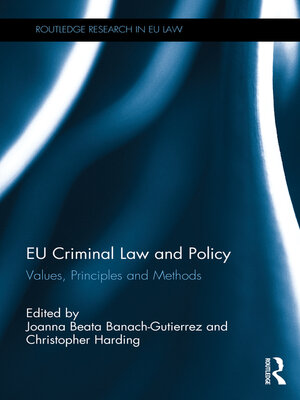 cover image of EU Criminal Law and Policy